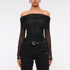 Abercrombie & Fitch Long-Sleeve Mesh Foldover